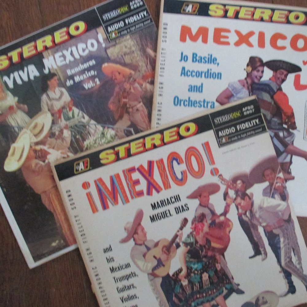 Vintage Vinyl 3 LP Records Music from Mexico Mariachi 1960 1961 1962